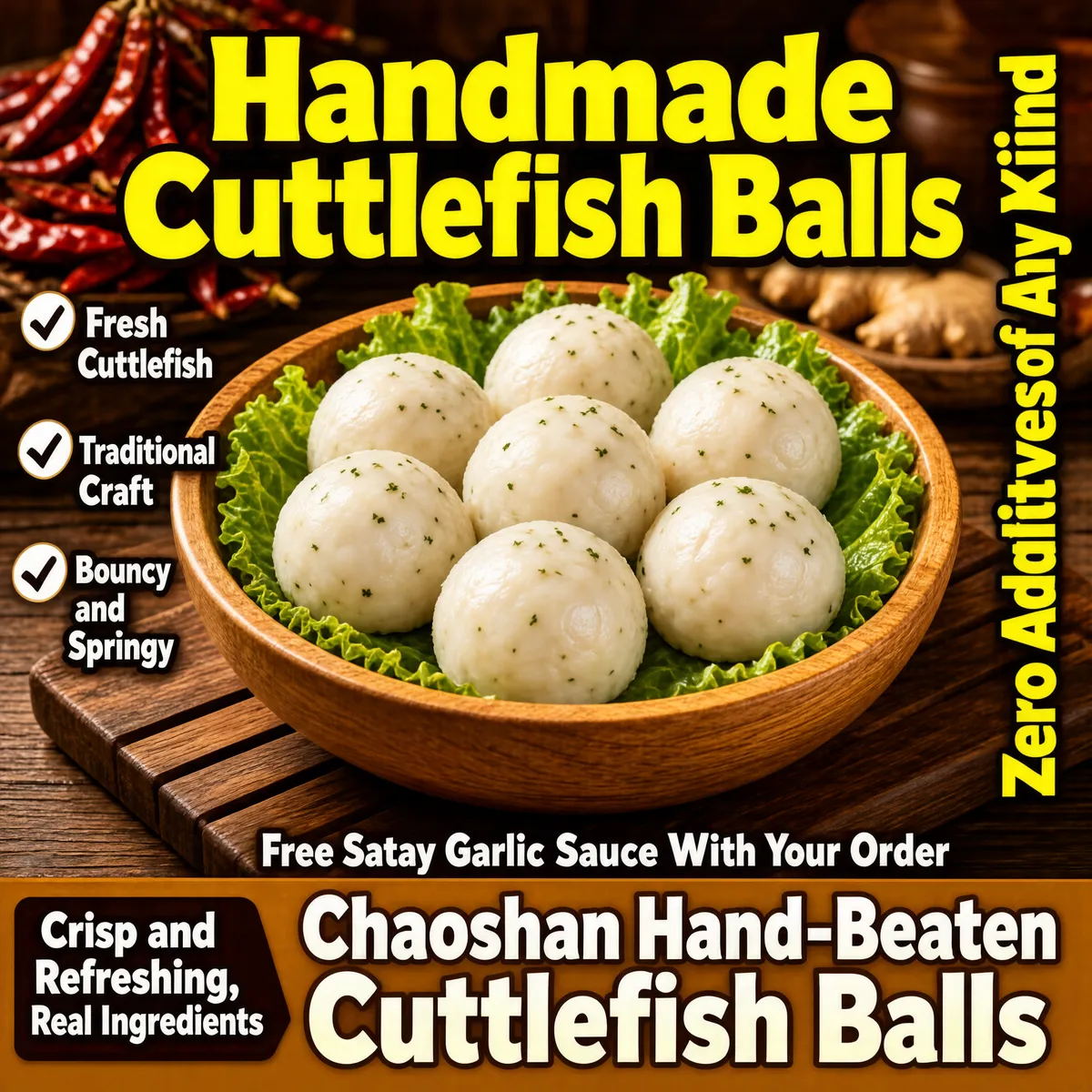 Handmade Cuttlefish Balls Product Image