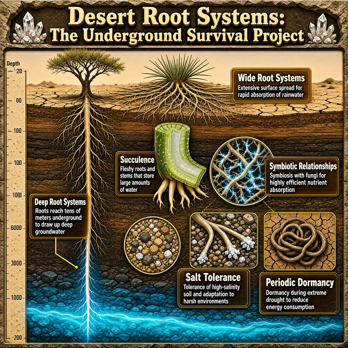 Desert Root Systems Underground Survival