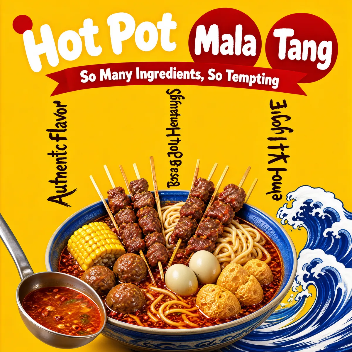 Hot Pot Skewer Bowl Street Food Poster