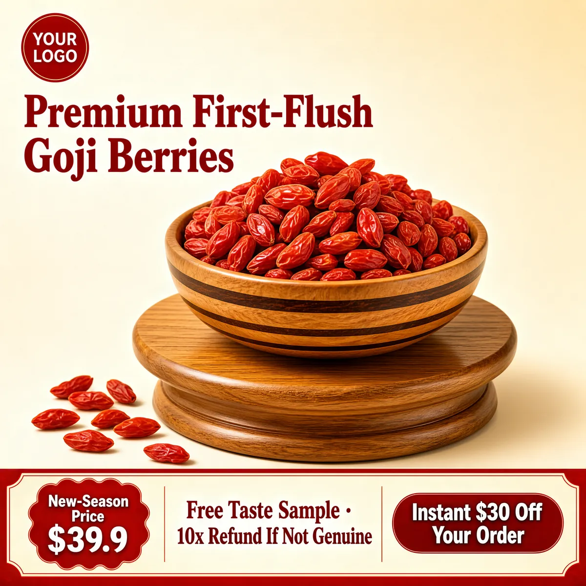 Premium First-Flush Goji Berries Product Shot