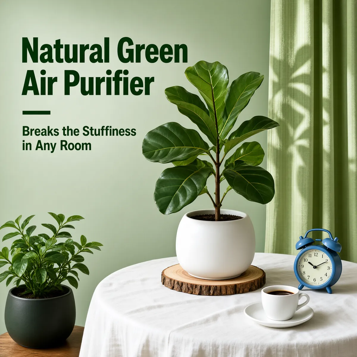 Natural Air Purifying Fiddle Leaf Fig Plant