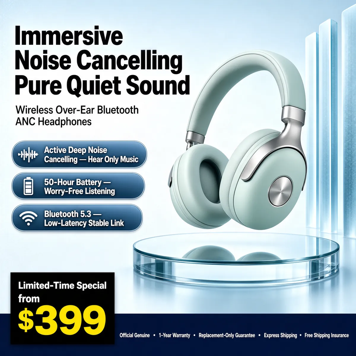 Premium ANC Wireless Headphones Product Shot