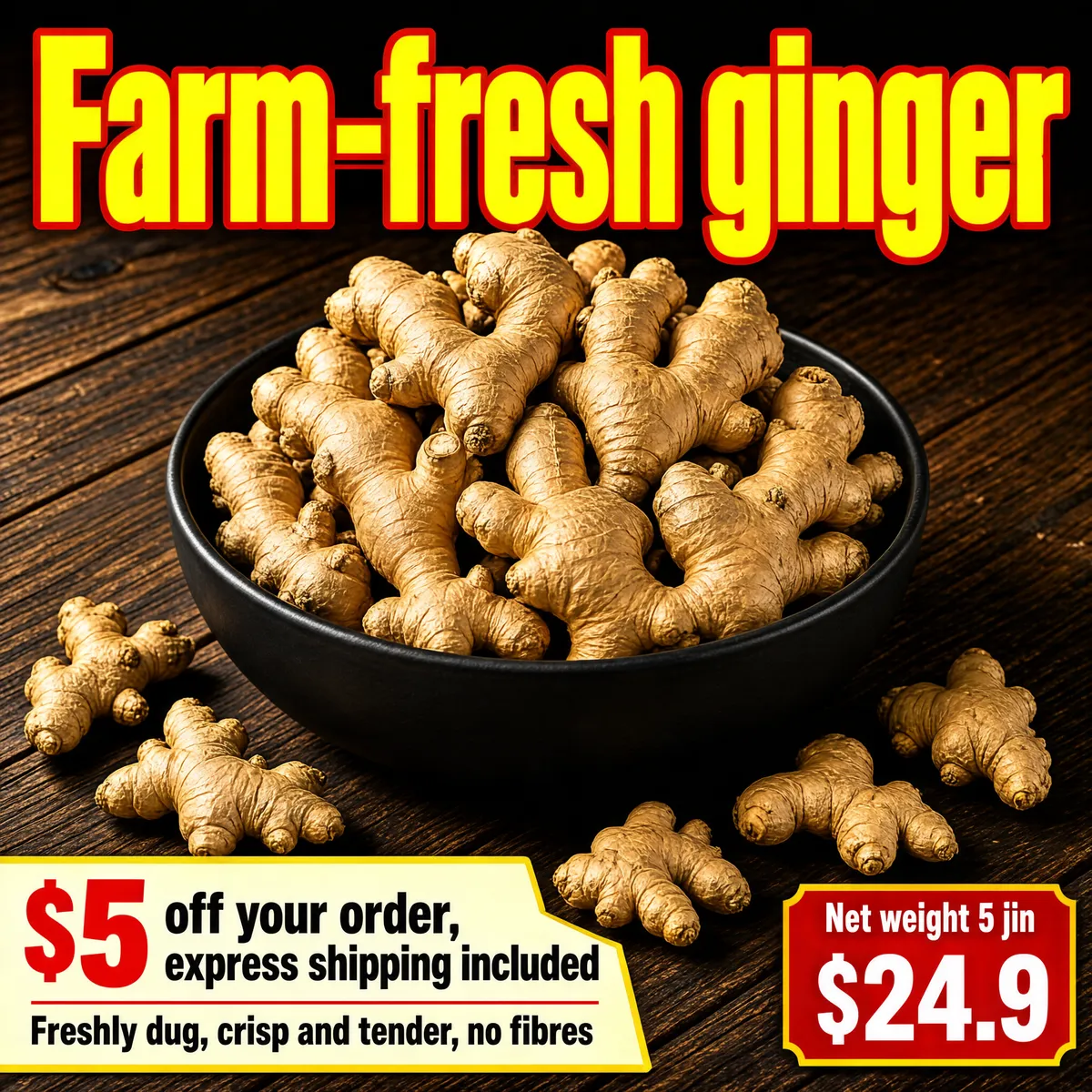 Farm-Fresh Ginger Product Photo