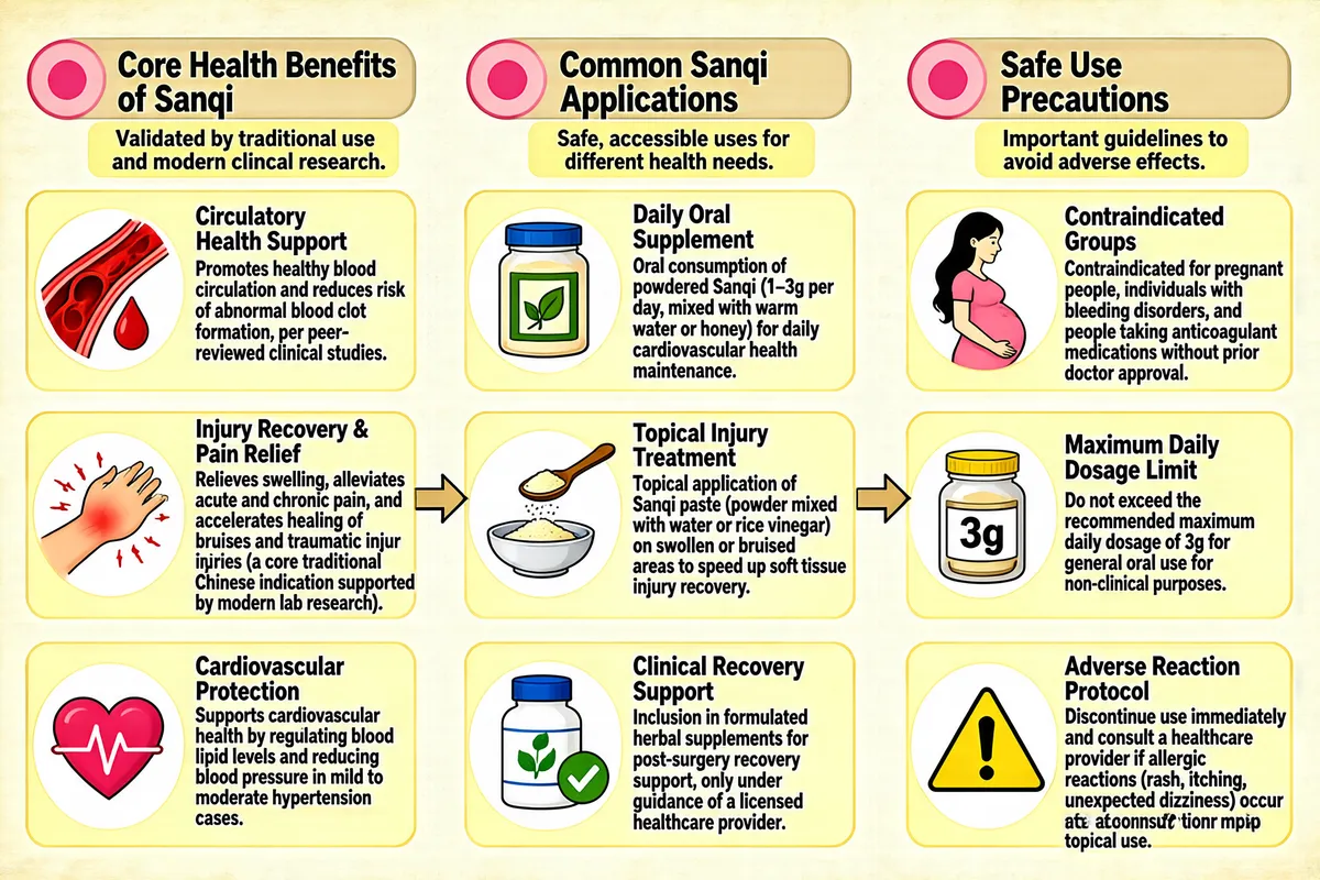 Sanqi Herbal Guide Health Benefits Uses