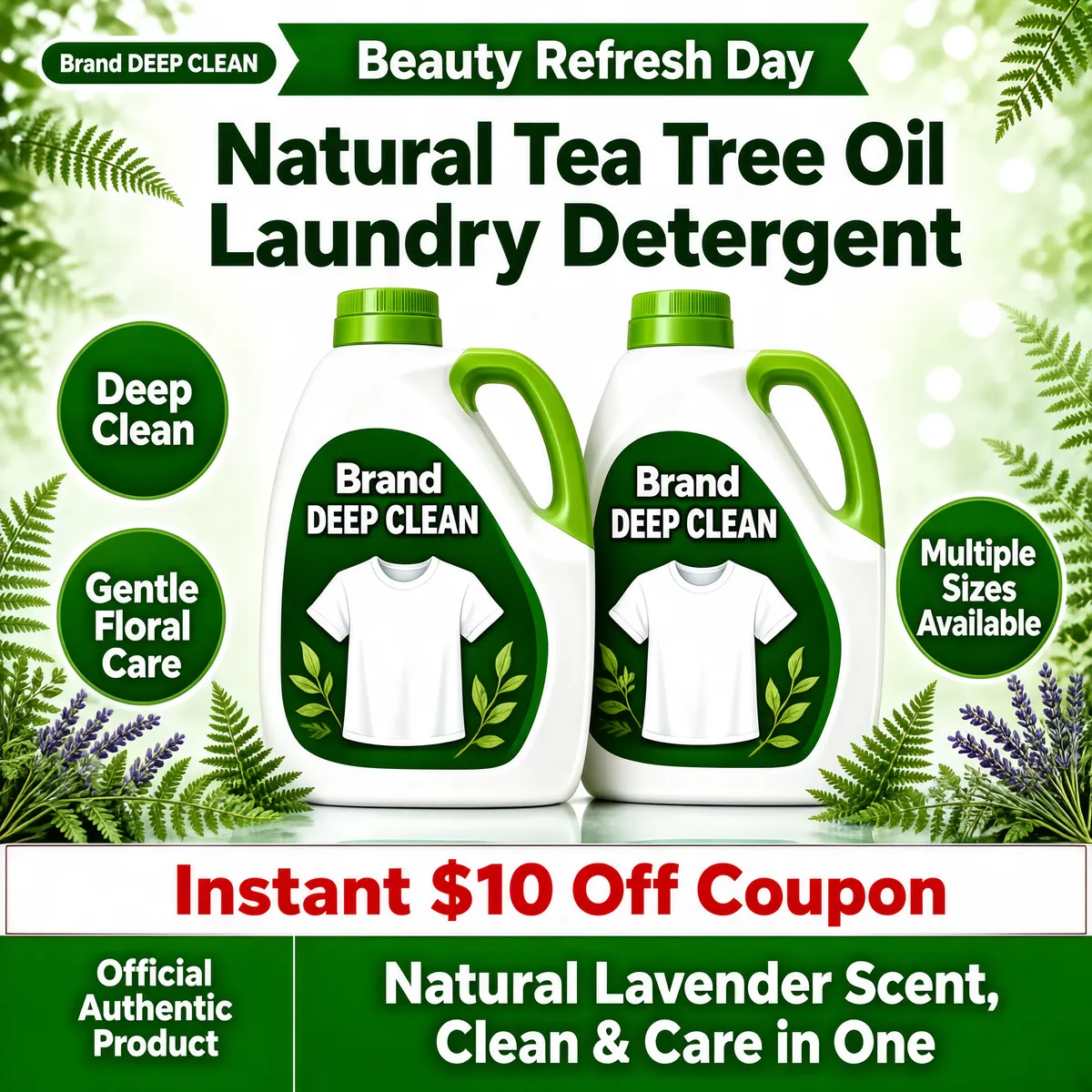 Natural Tea Tree Laundry Detergent Twin Pack