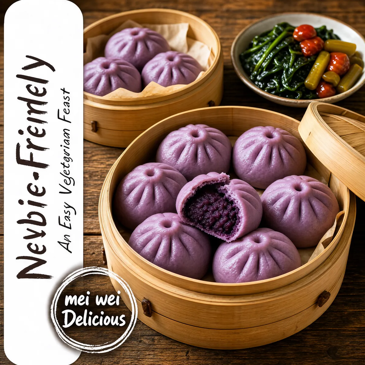 Purple Steamed Buns Comfort Food Poster