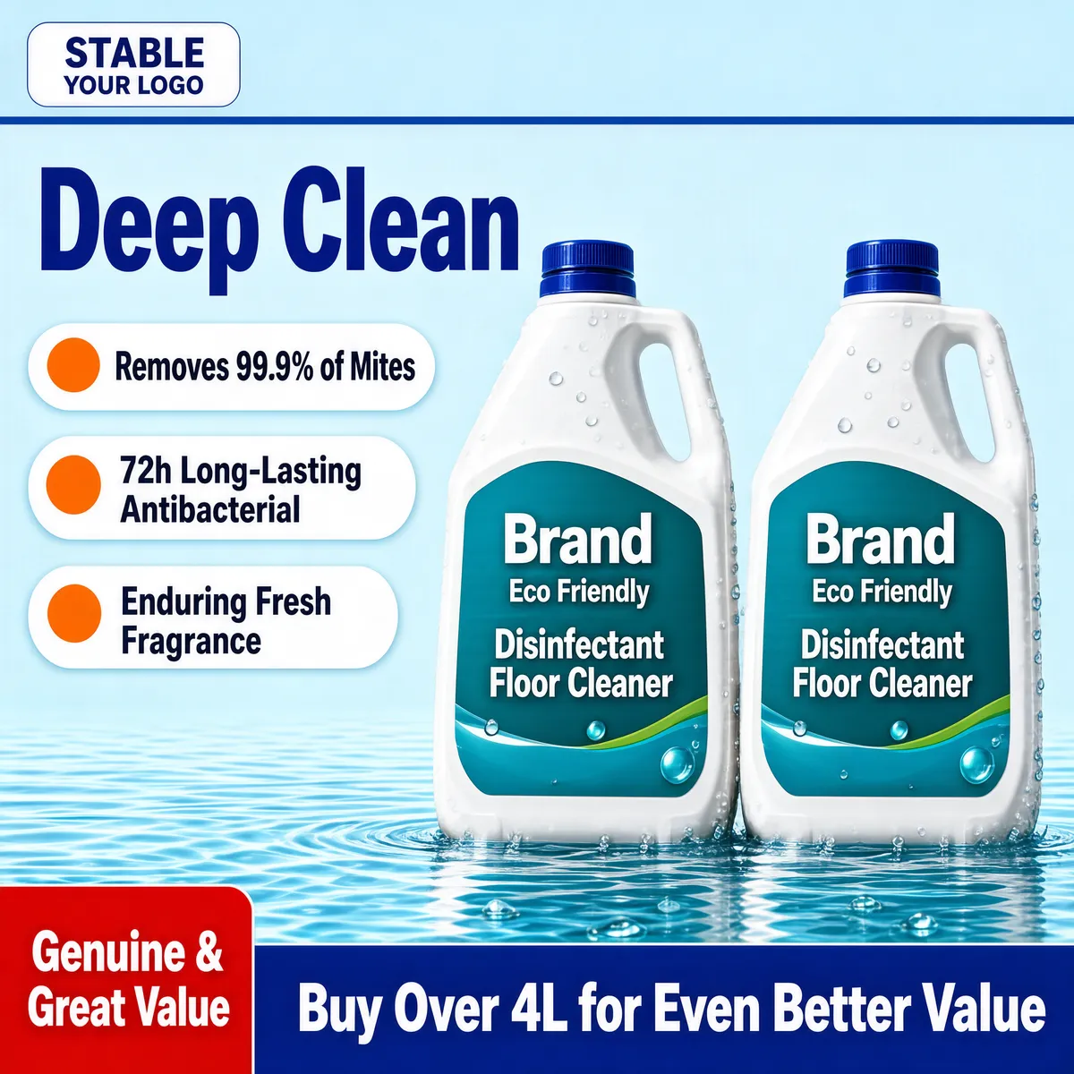 Deep Clean Disinfectant Floor Cleaner Promo
