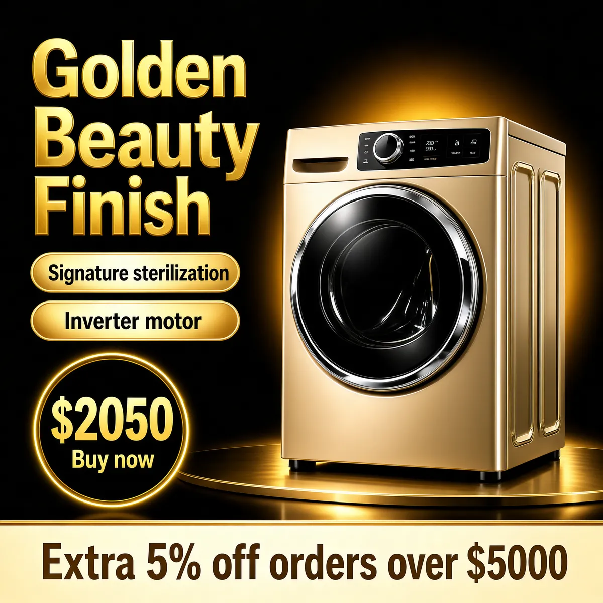Golden Beauty Finish Luxury Washer