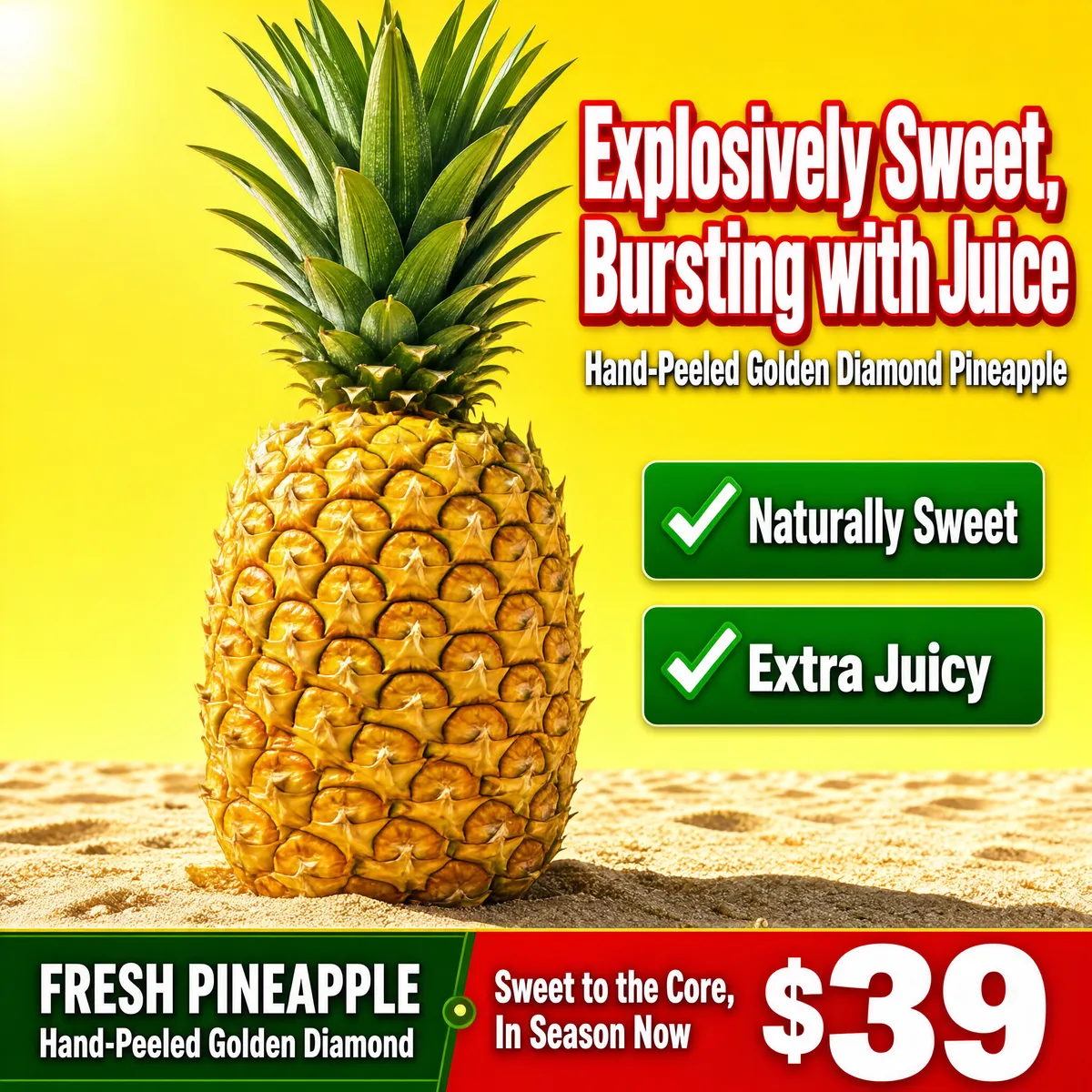 Explosively Sweet Golden Pineapple
