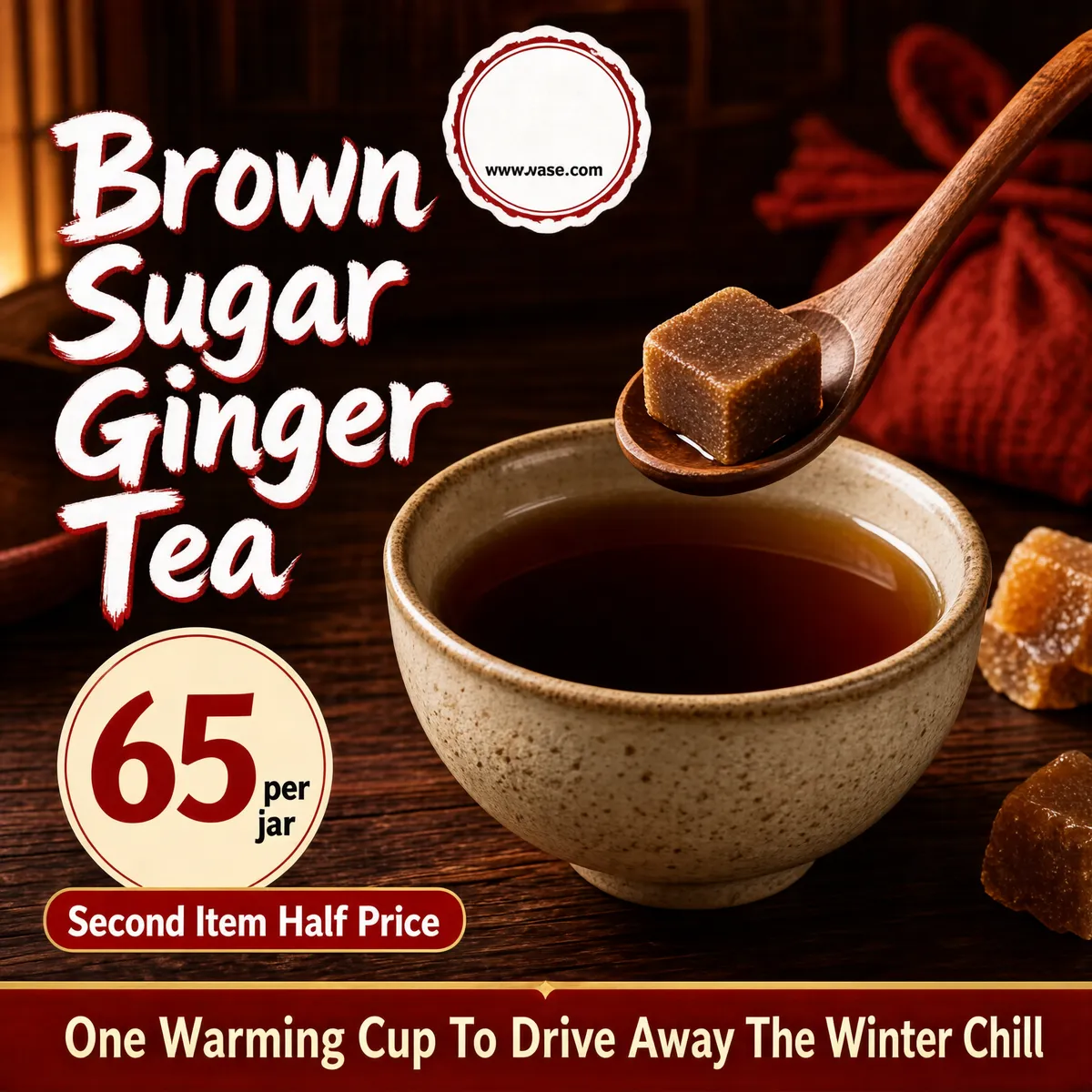 Brown Sugar Ginger Tea Wellness Drink