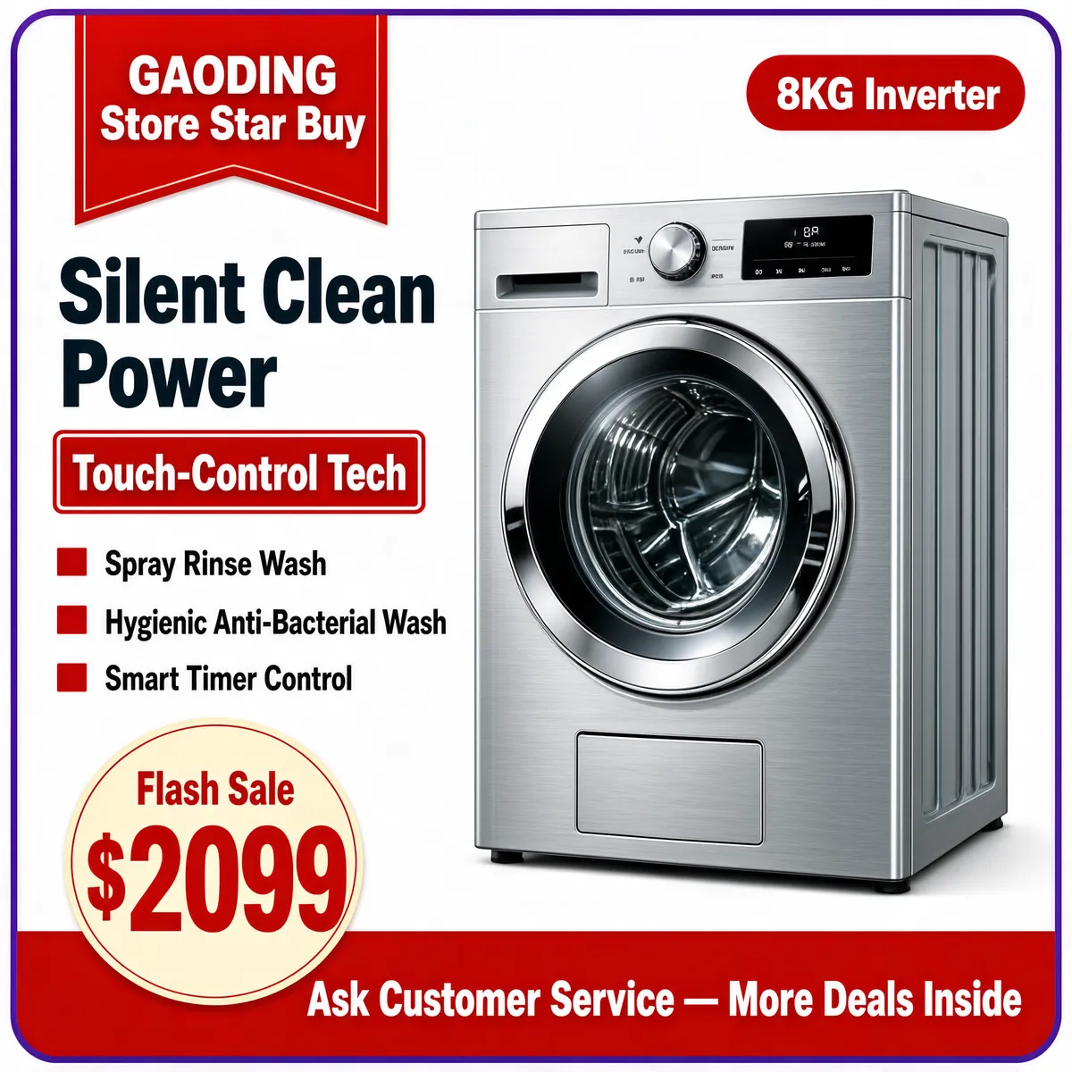 Gaoding Silent Front-Load Washing Machine