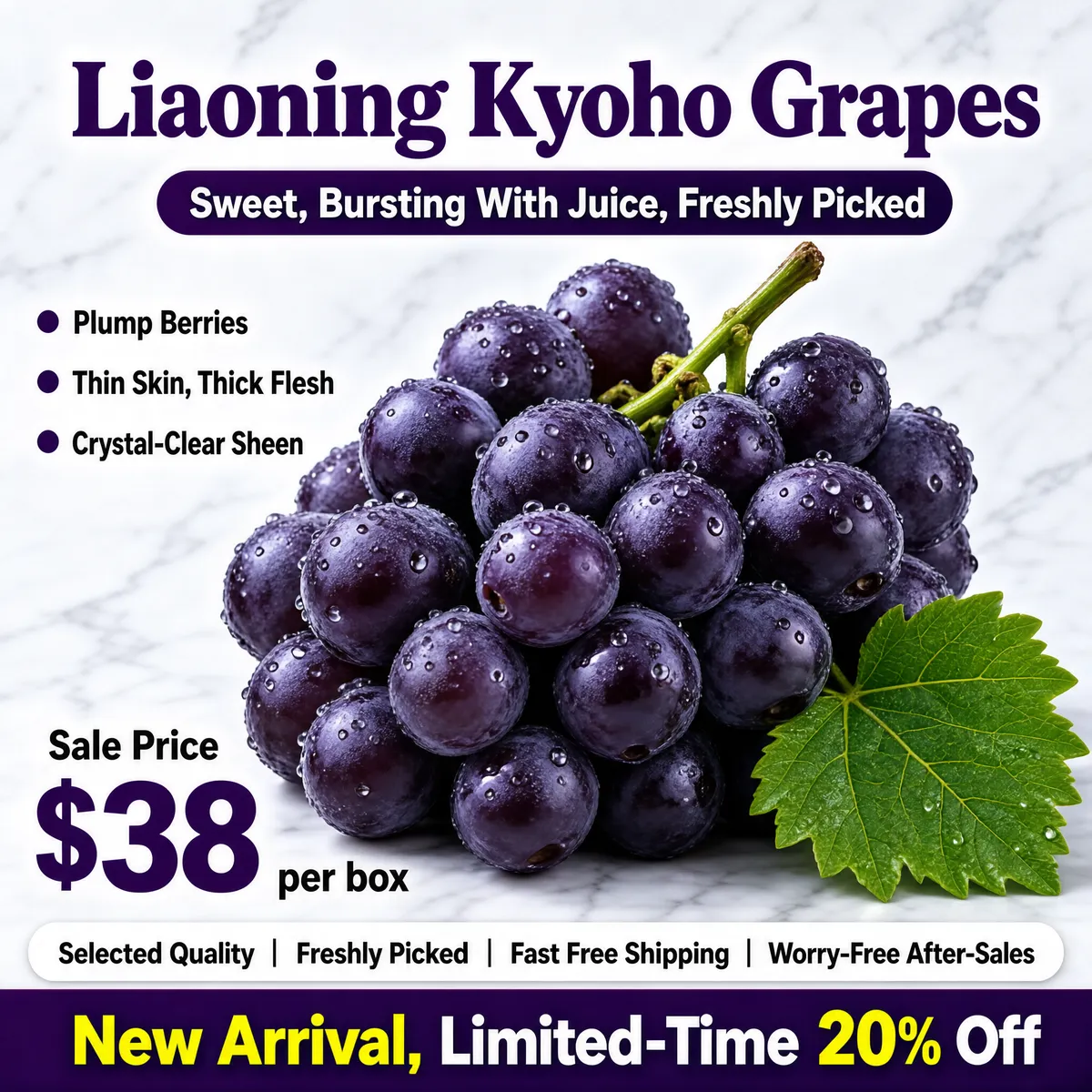 Fresh Kyoho Grapes Premium Sale