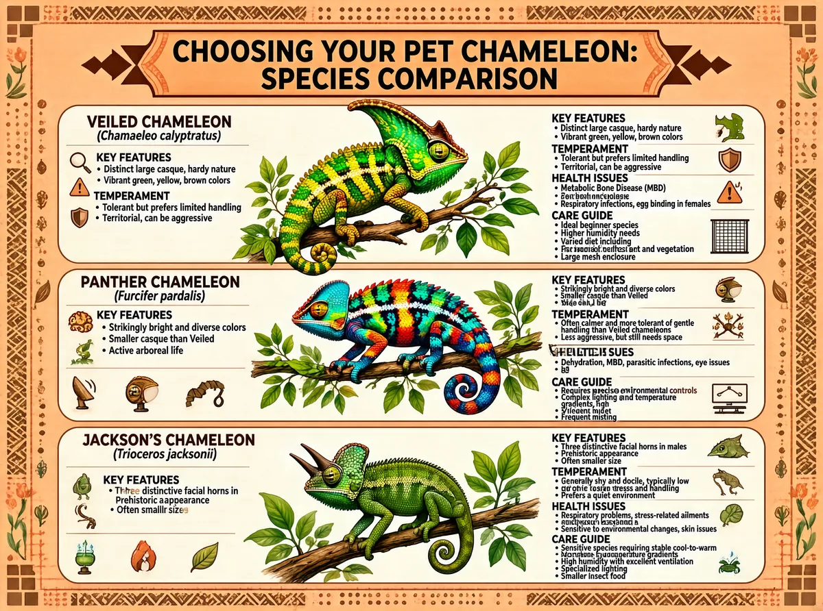 Choosing Your Pet Chameleon Species Guide