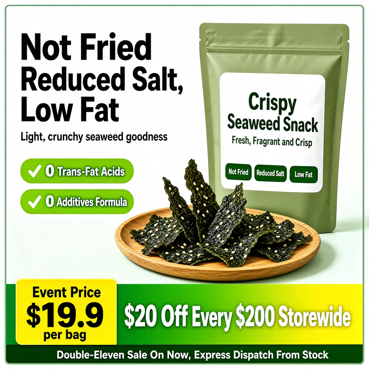 Crispy Seaweed Snack Healthy Promotional Image