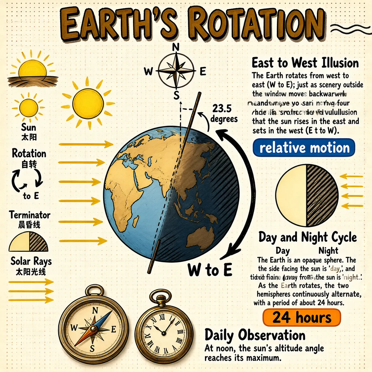 Earth's Rotation Infographic