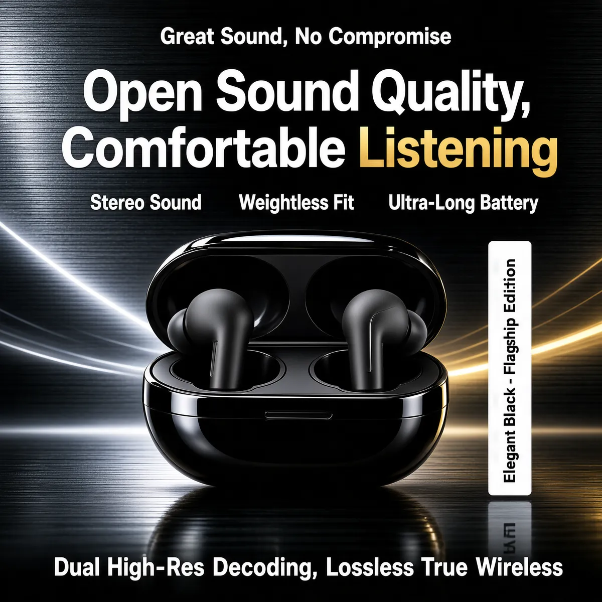 Premium Wireless Earbuds Hero Shot