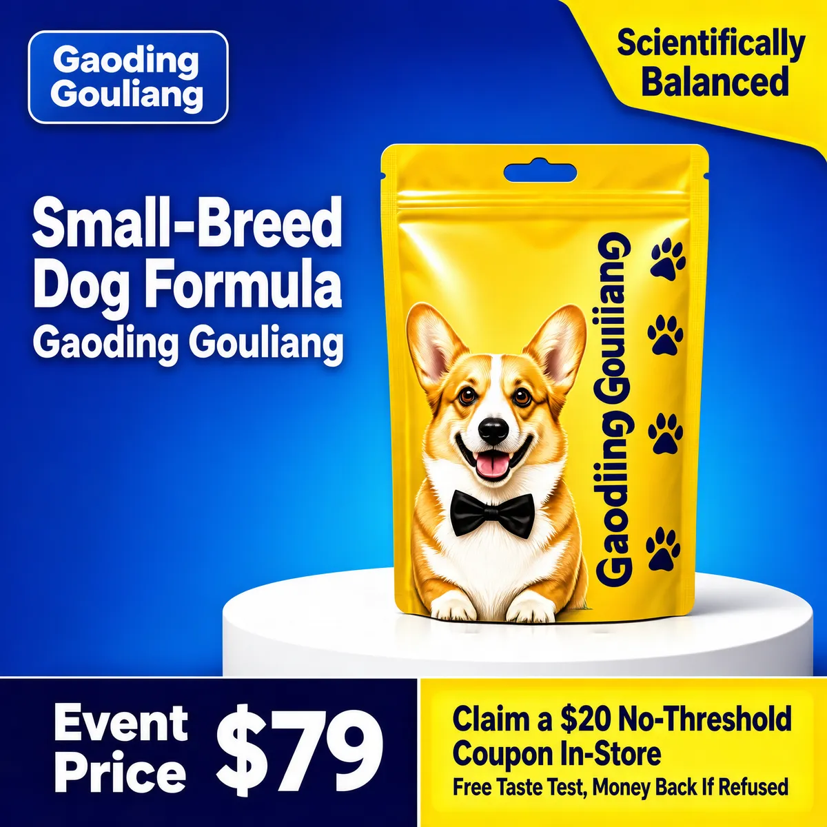 Small-Breed Corgi Dog Food Promo