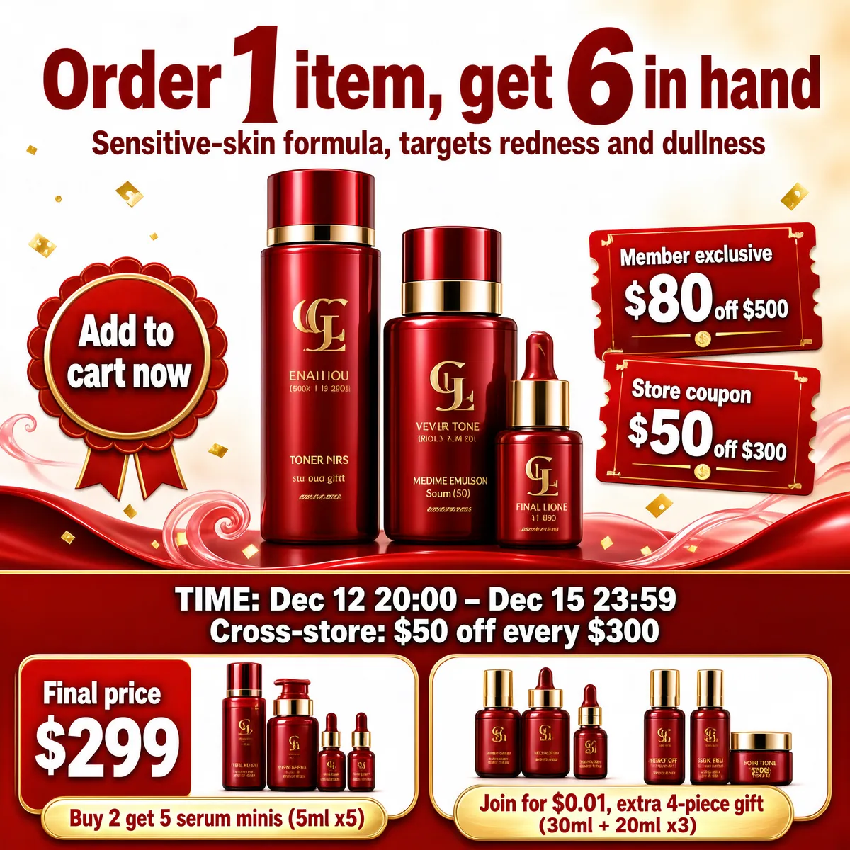 Festive Red Skincare Mega Promo Sale