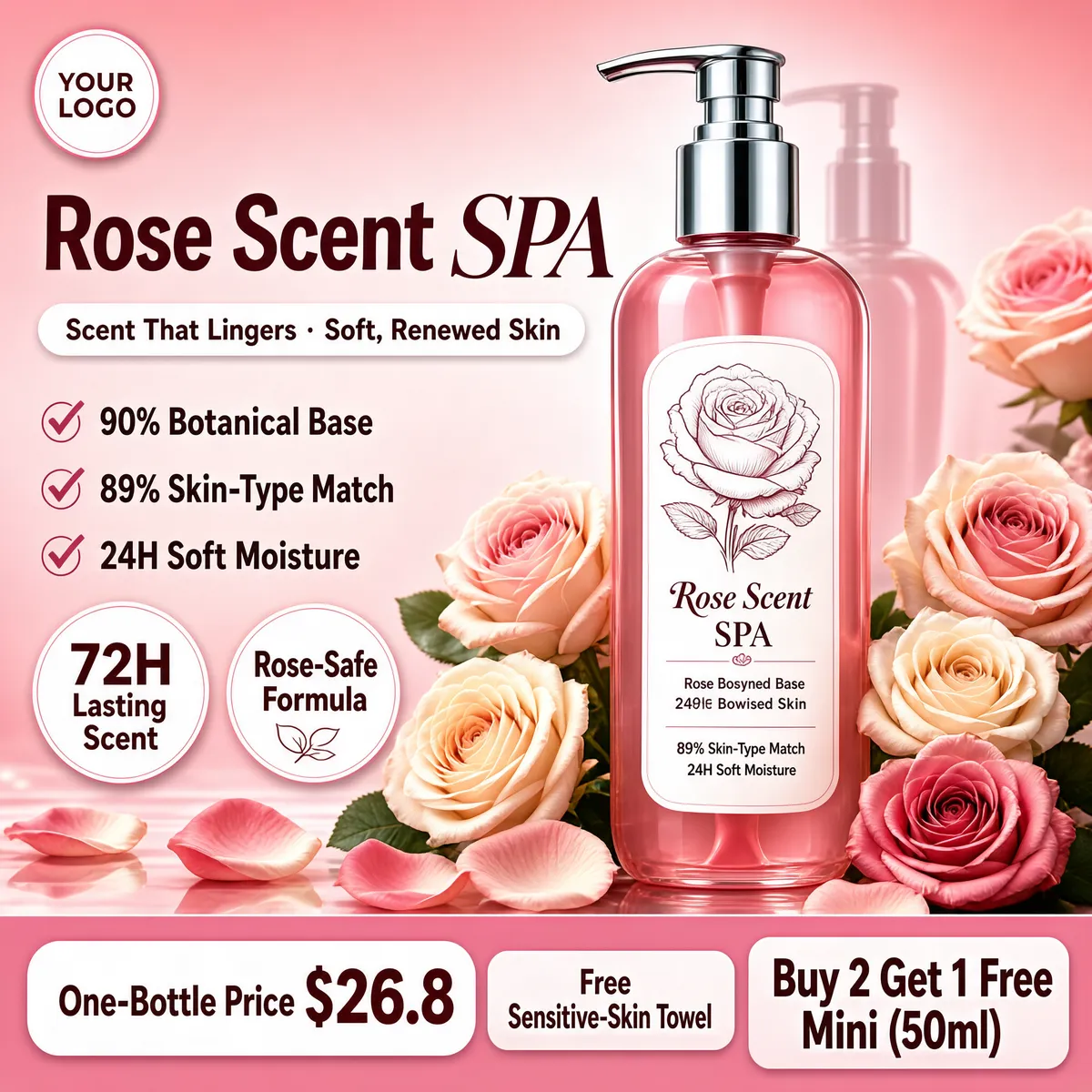 Rose Scent SPA Body Wash