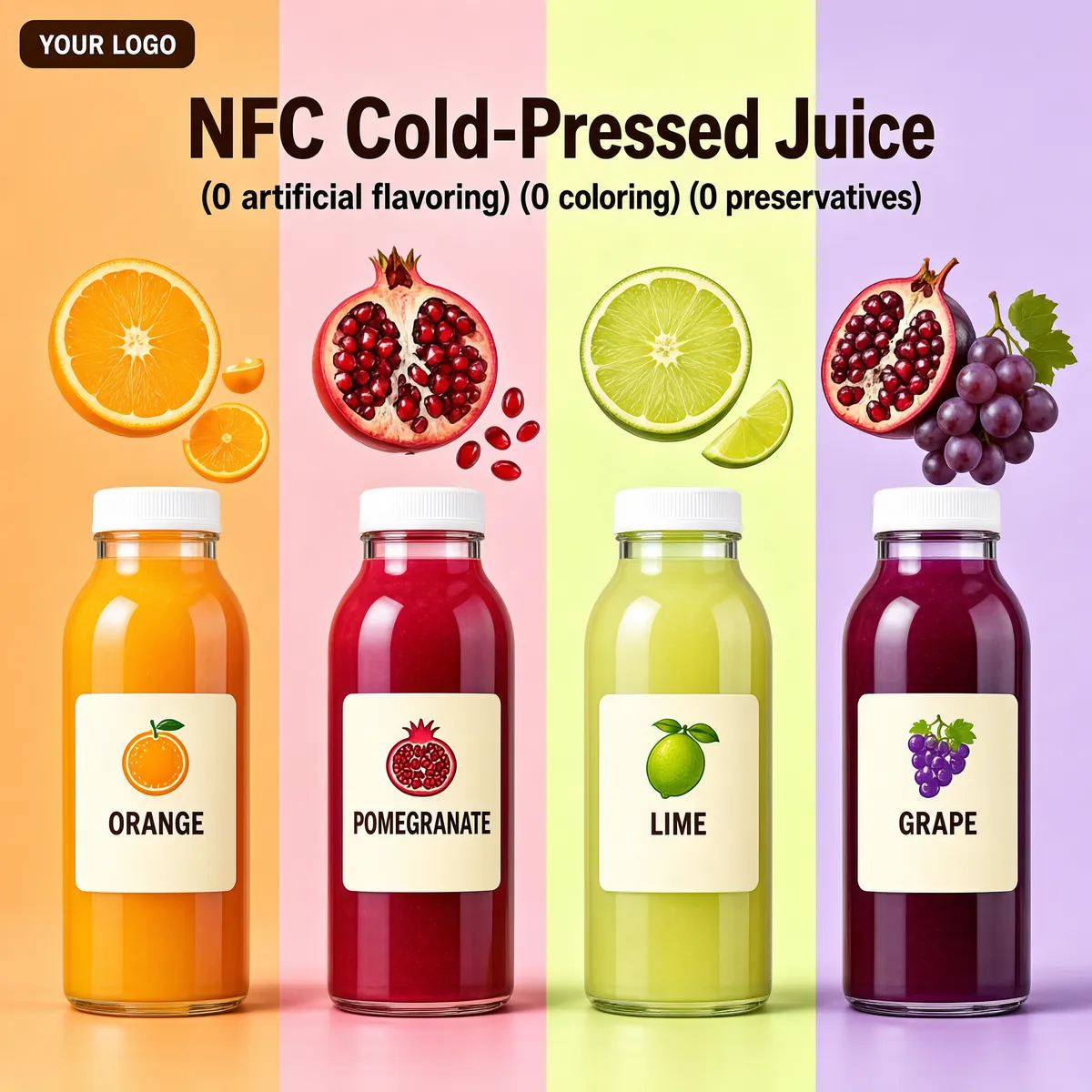 NFC Cold-Pressed Juice Four Flavor Lineup