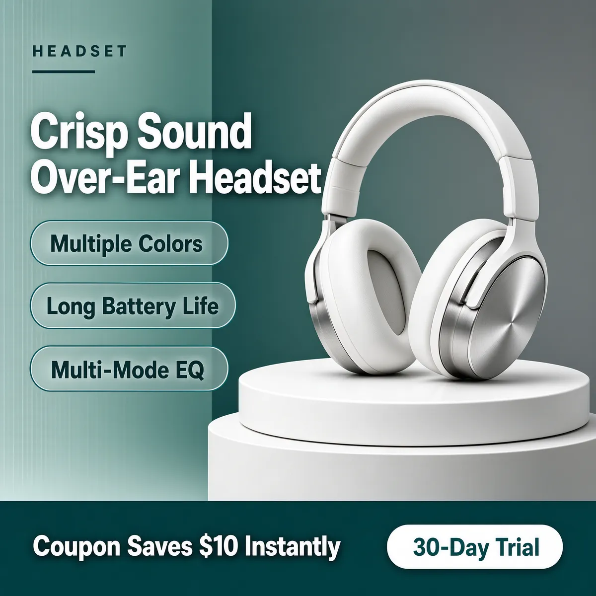 Crisp Sound Over-Ear Headset