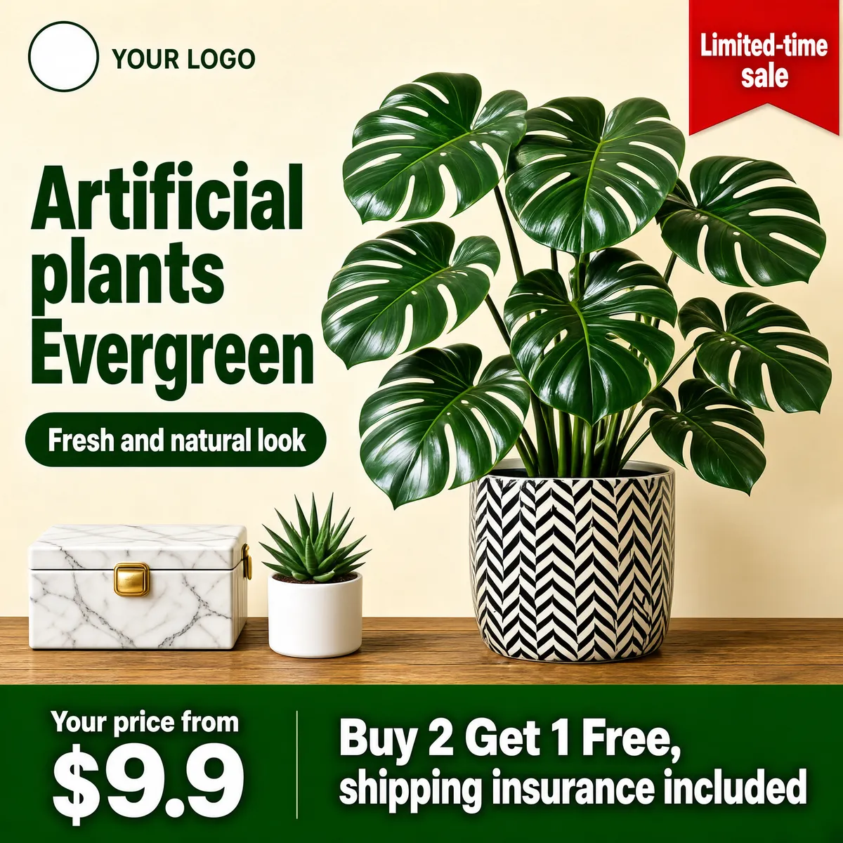 Artificial Plants Evergreen Sale