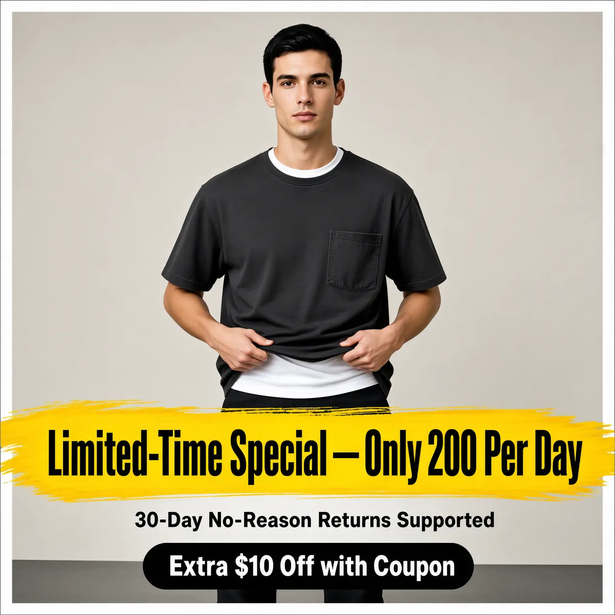 Men's Oversized Tee Limited Offer