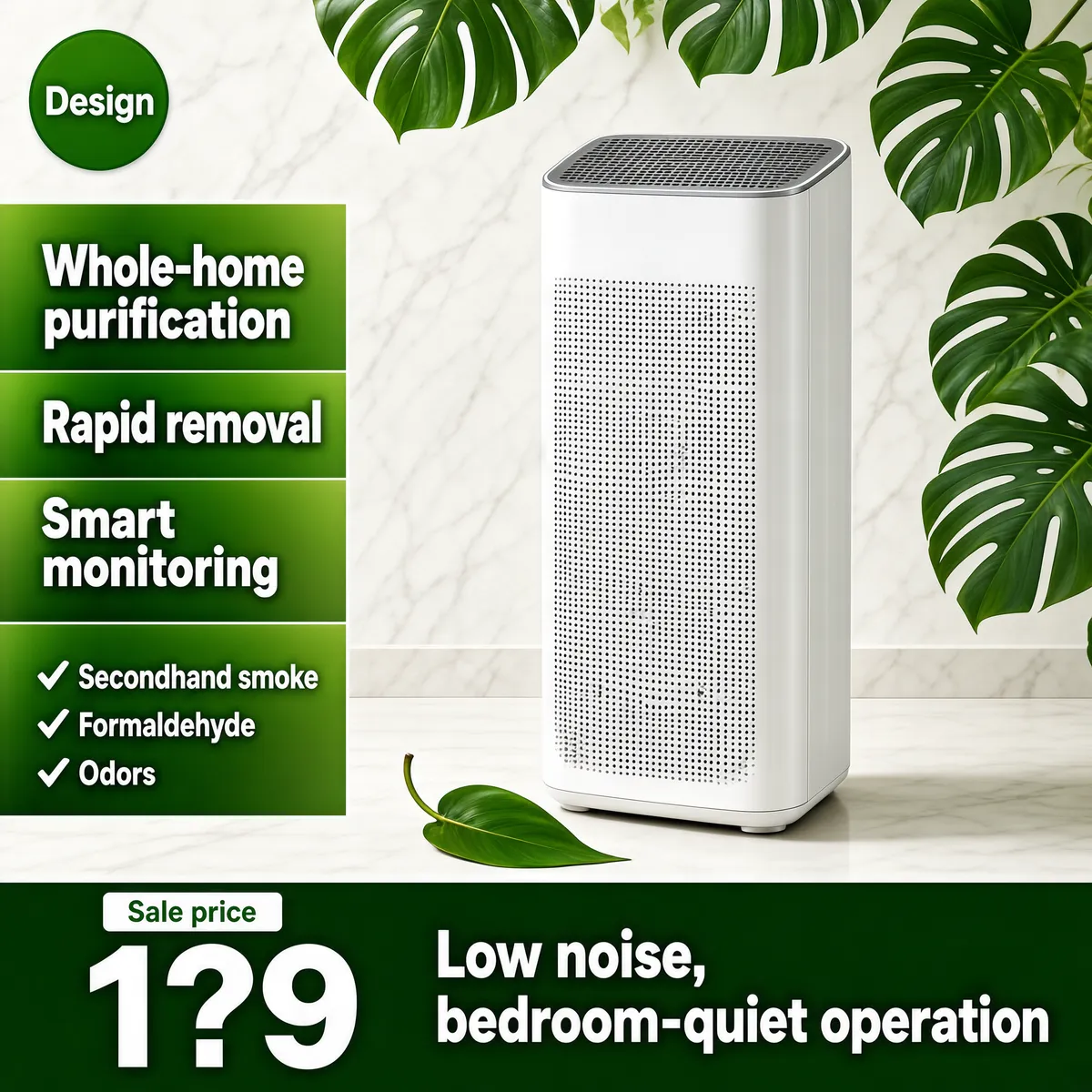 Whole-Home Air Purifier with Smart Monitoring