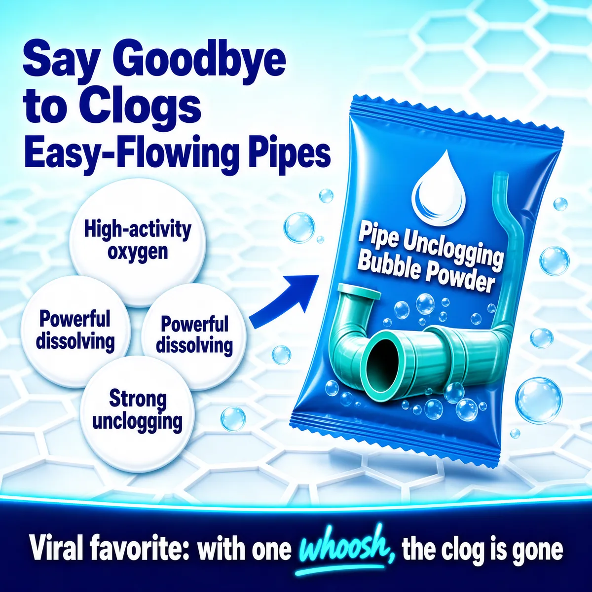 Pipe Unclogging Bubble Powder Promo