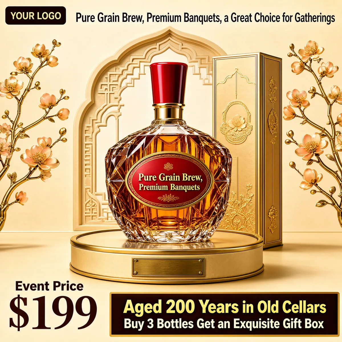 Luxurious Chinese Liquor Bottle Gift Set