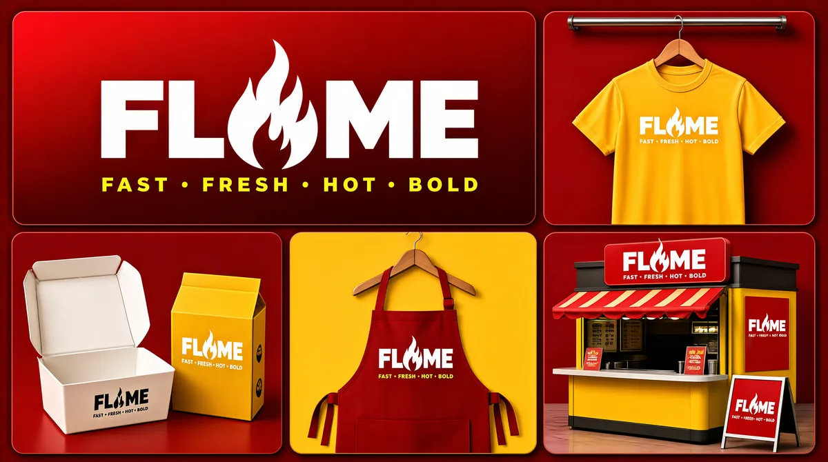 Crimson & Marigold Restaurant Brand Mockups
