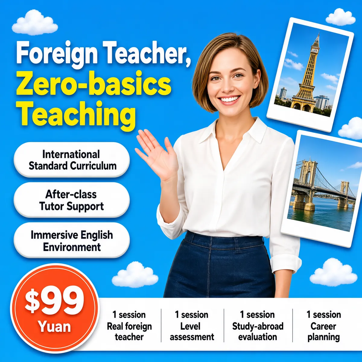 Foreign Teacher English Course Promo