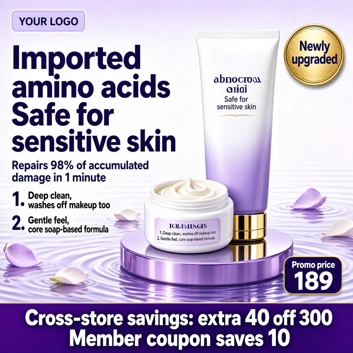 Violet Cleanser Duo for Sensitive Skin