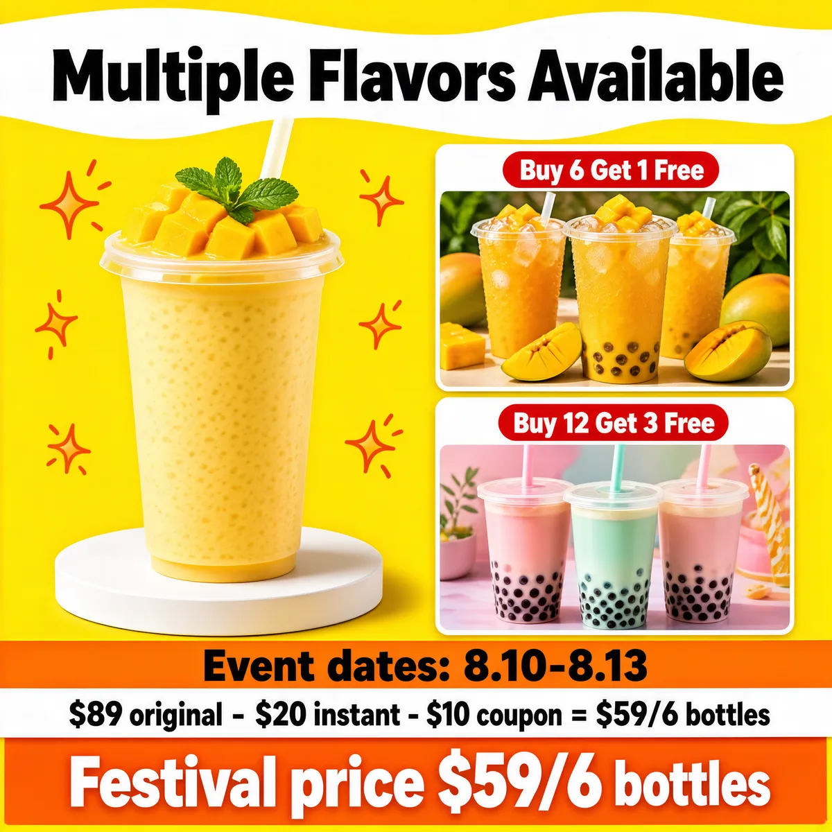 Juicy Mango Festival Drink Promo
