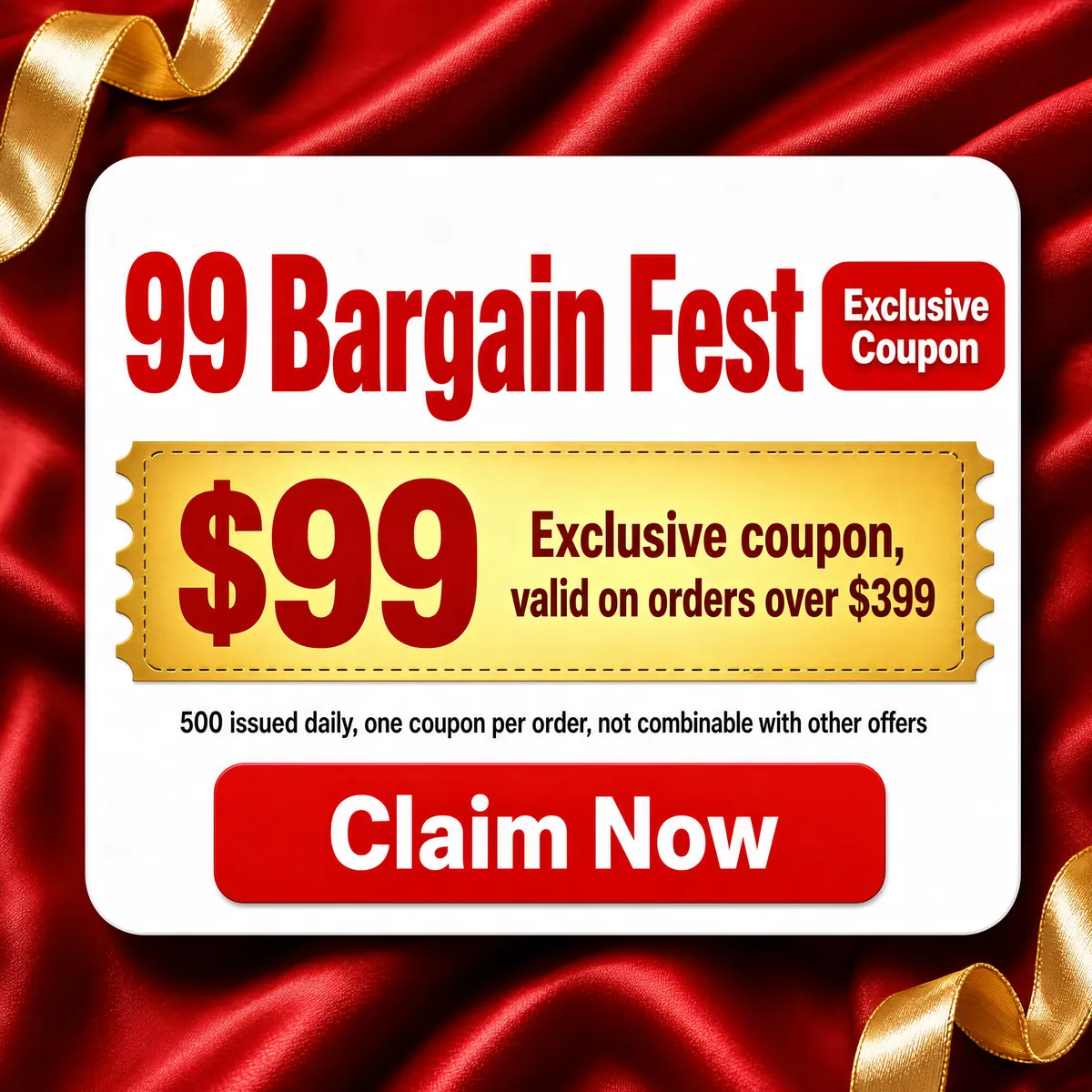 99 Bargain Fest Coupon Card