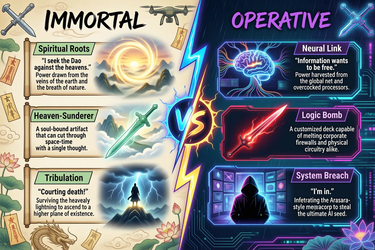 Immortal vs Operative: Ancient Power Meets Cyberpunk Might