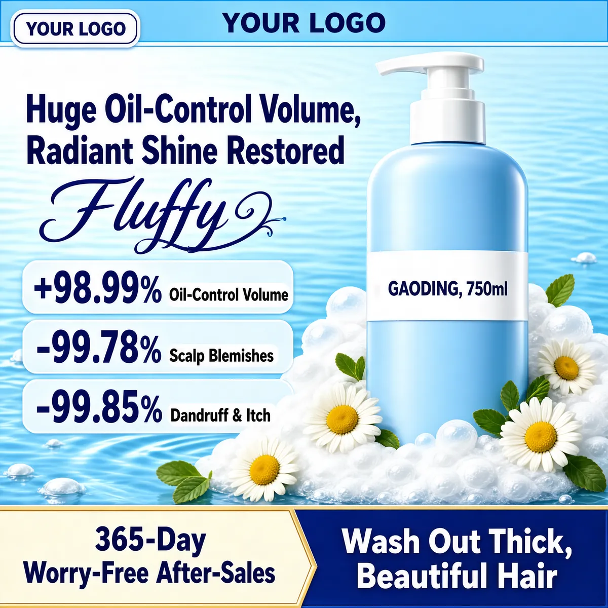 Fresh Blue Oil-Control Shampoo Product Shot