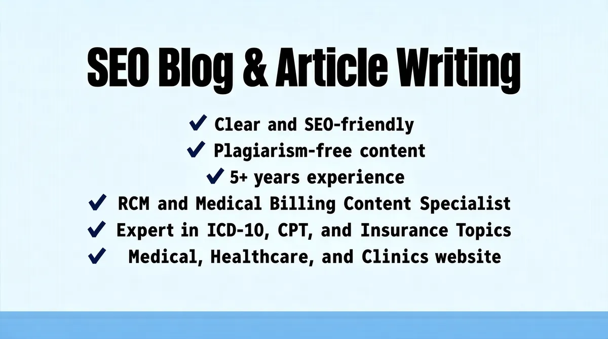 Professional SEO & Medical Blog Writing Services