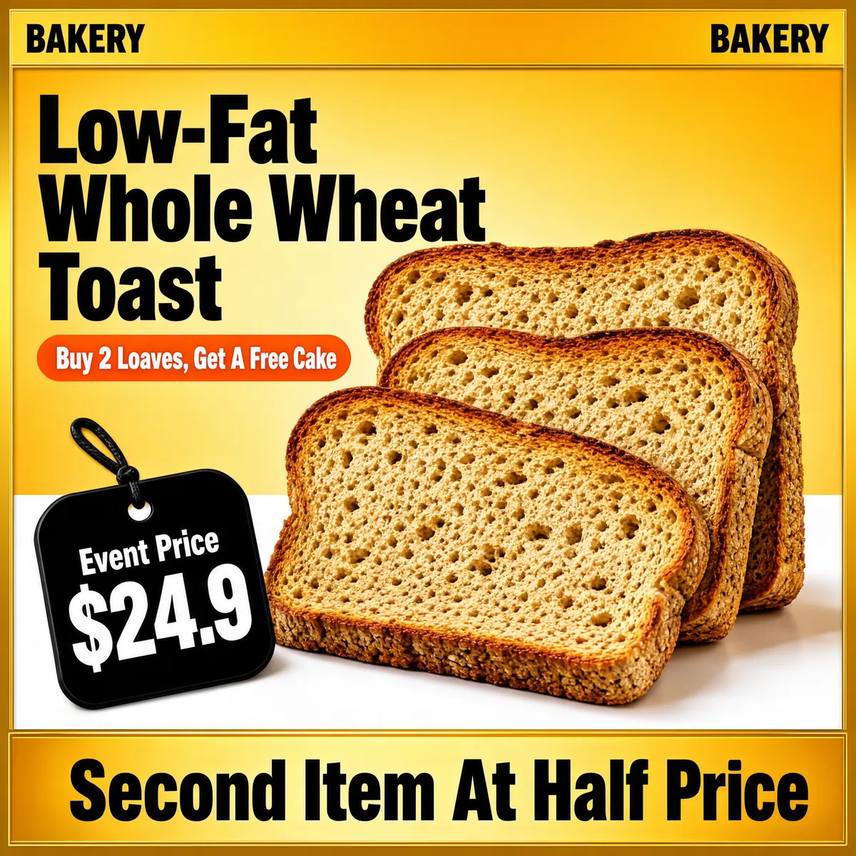 Low-Fat Whole Wheat Toast Bakery Promotion