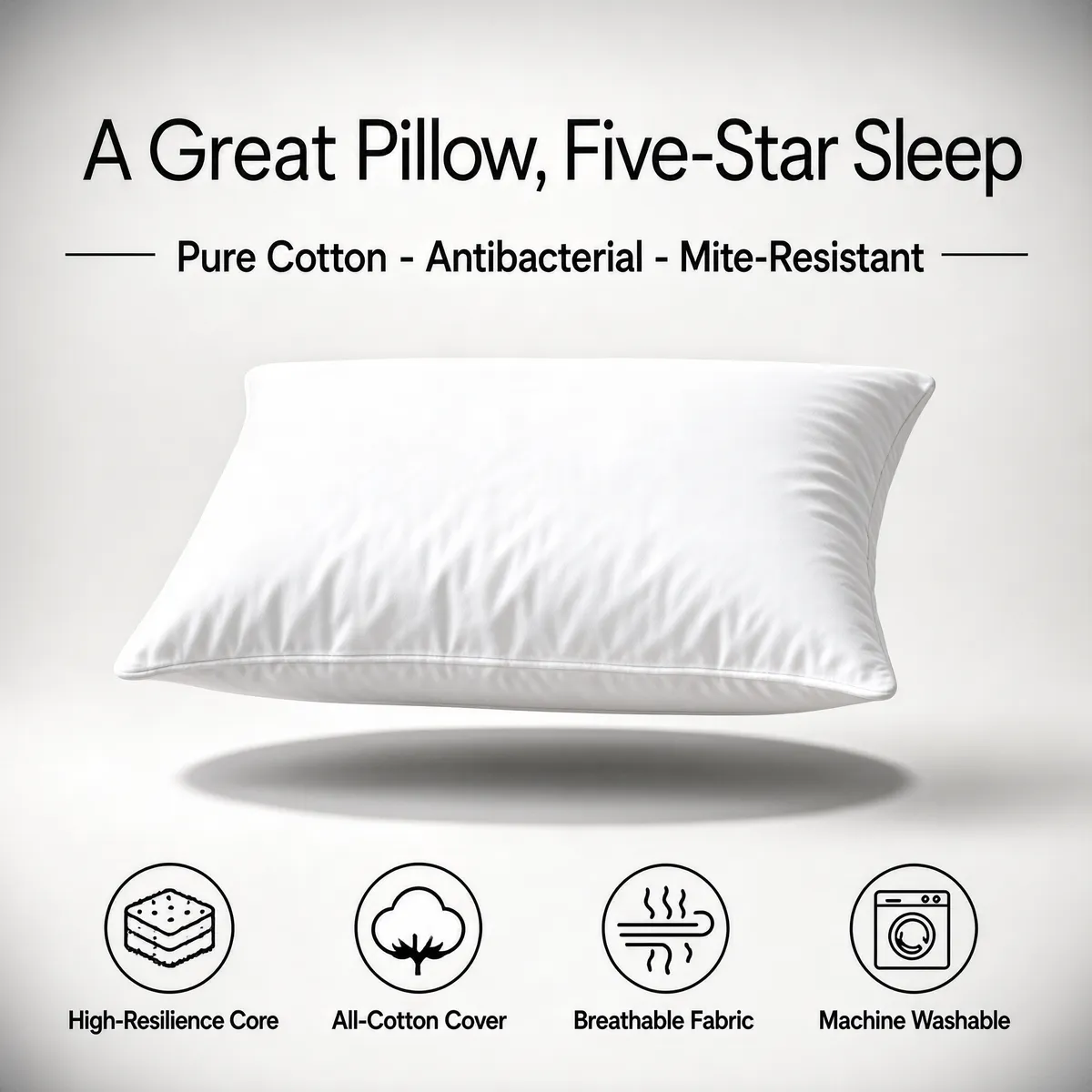 Premium White Pillow Product Shot