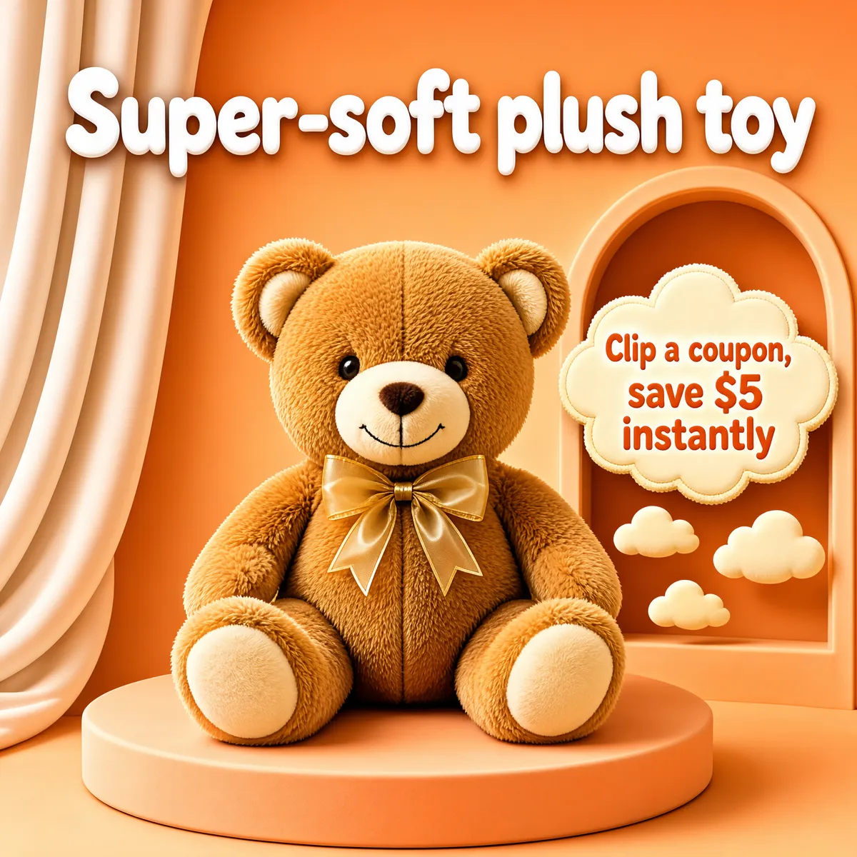 Super-Soft Plush Teddy Bear