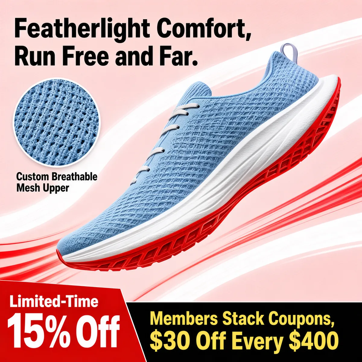 Featherlight Running Shoe Promo