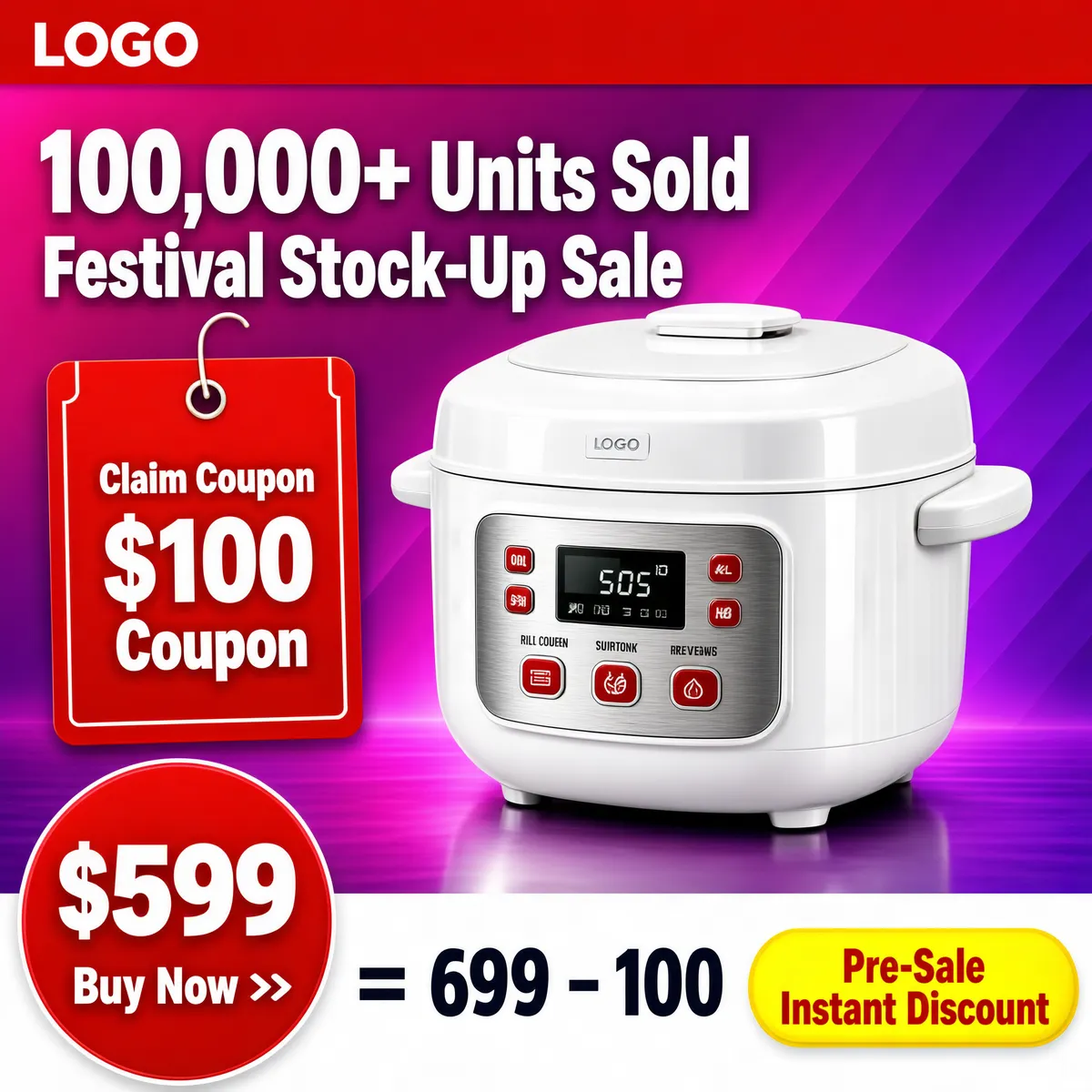 Mega Festival Sale Rice Cooker Product Banner