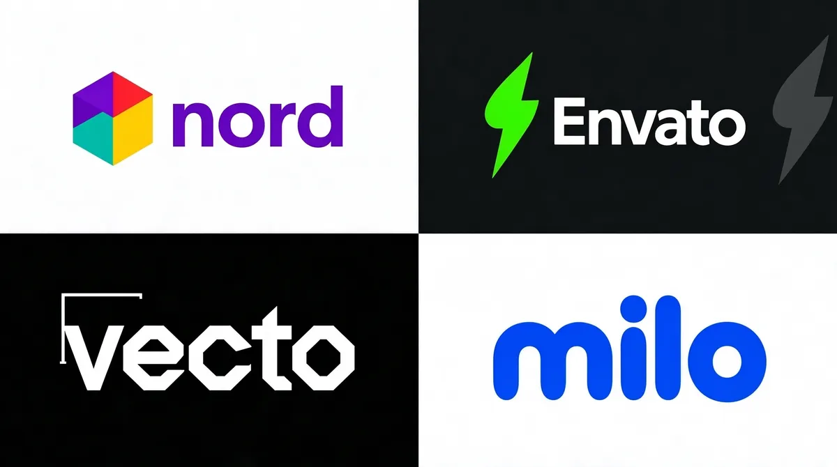 Minimalist 2x2 Logo Showcase Grid