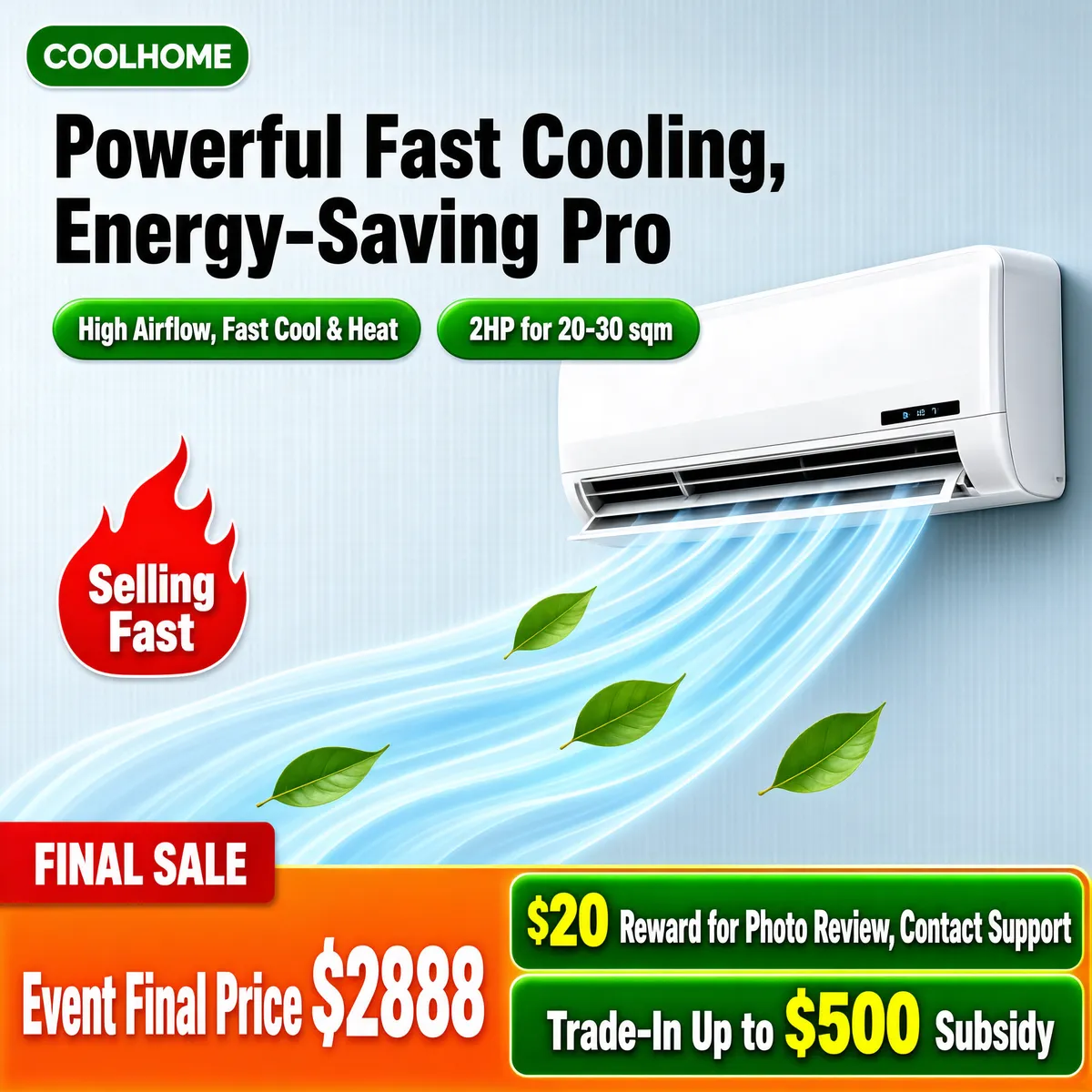 Powerful Fast Cooling AC Unit