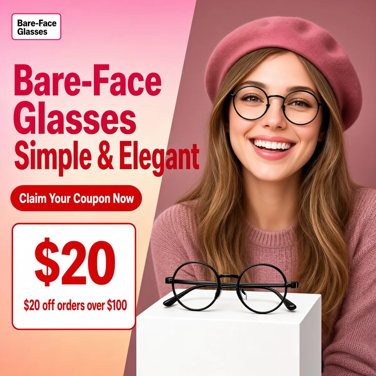 Bare-Face Glasses Sweet Promo