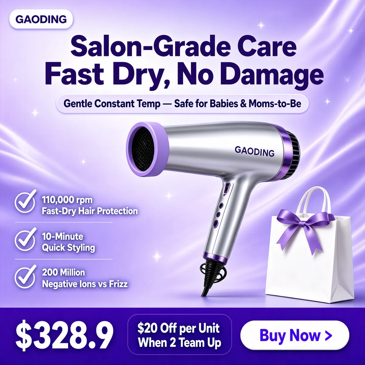 Salon-Grade Fast Dry Hair Dryer