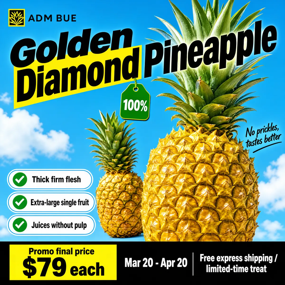 Golden Diamond Pineapple Summer Promo