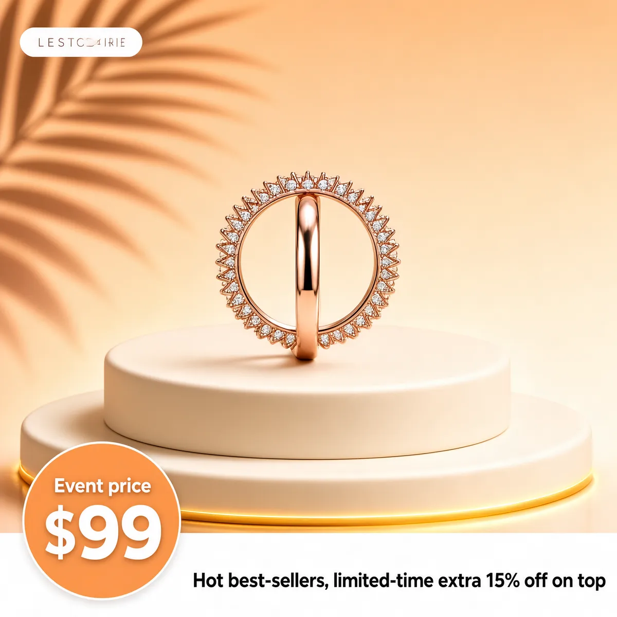 Rose Gold Sunburst Ring - Event Price $99