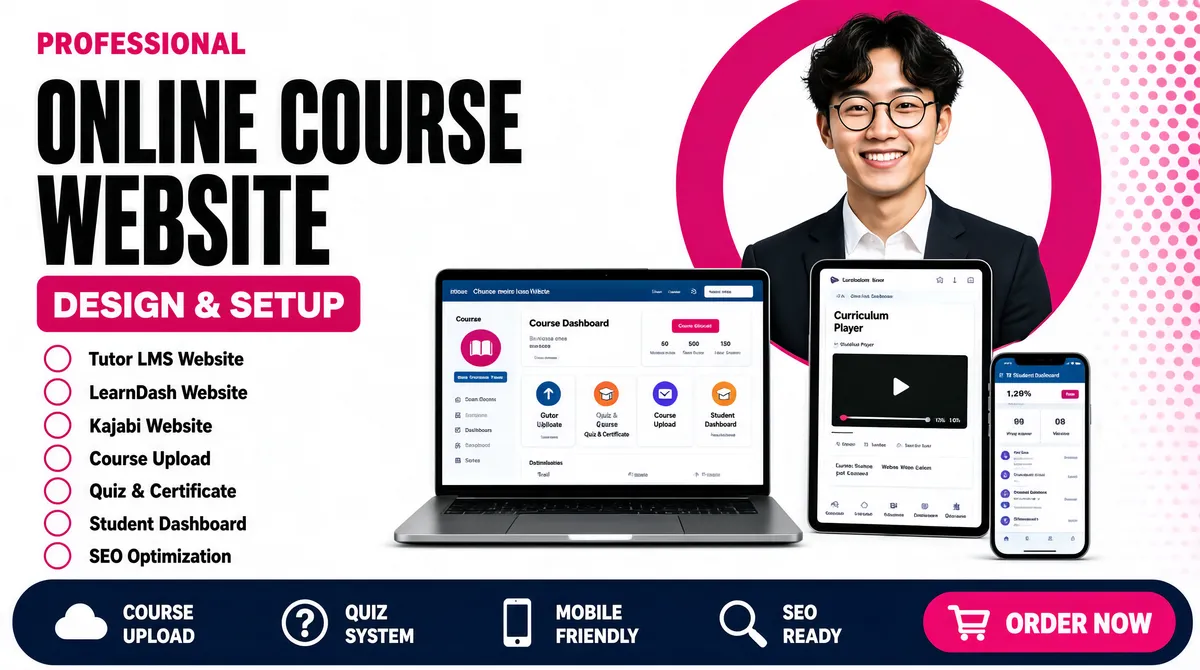 Professional Online Course Website Design & Setup